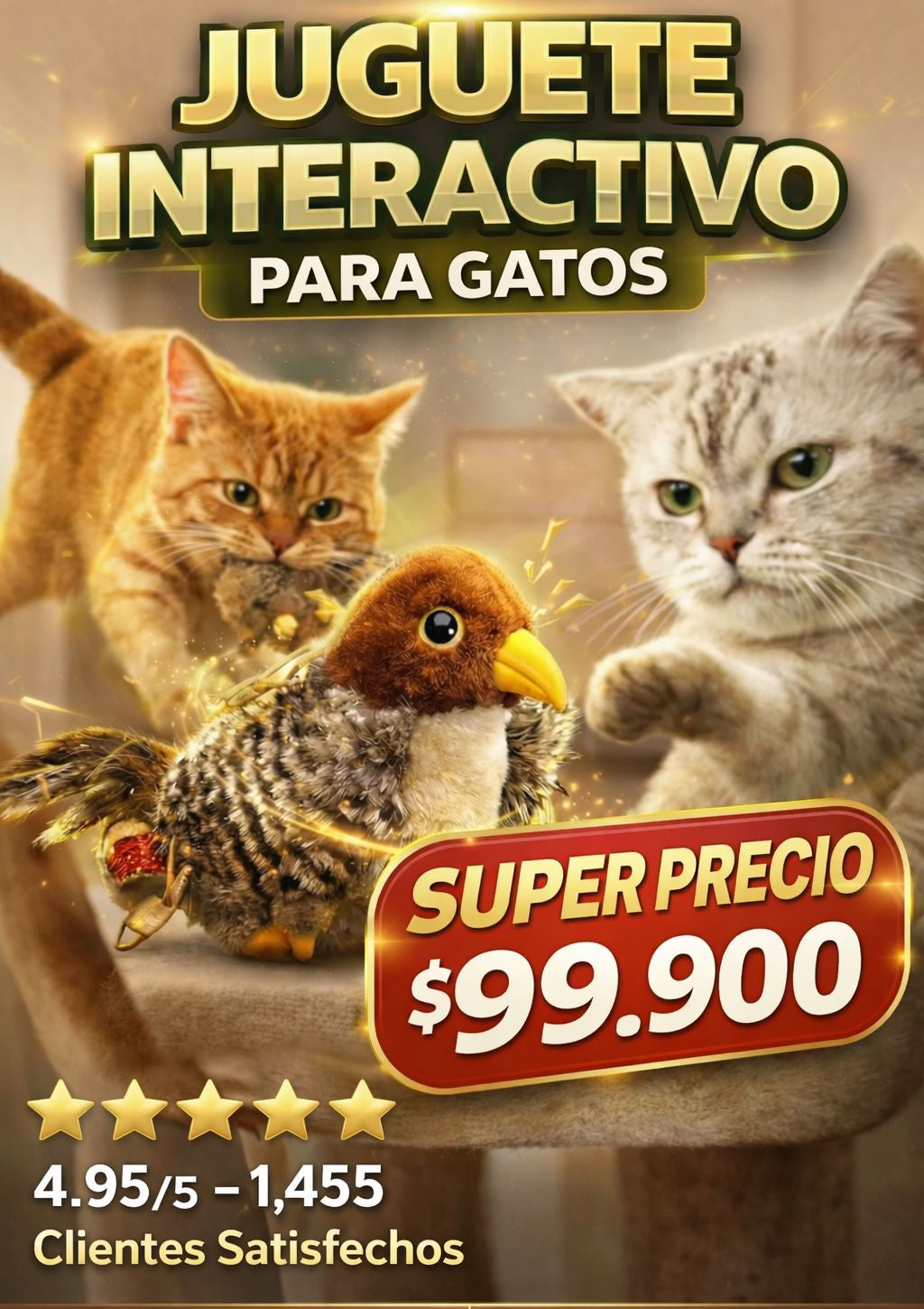 JUGUETE INTERACTIVO PARA GATOS